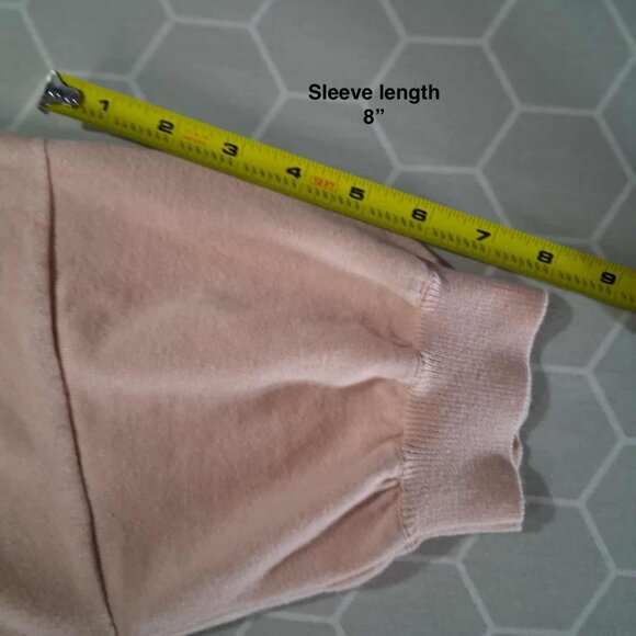 DKNY Short Sleeve Beaded Logo Sweater Top, SIZE MEDIUM, Pink - Picture 11 of 11